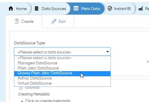 Datasource Type