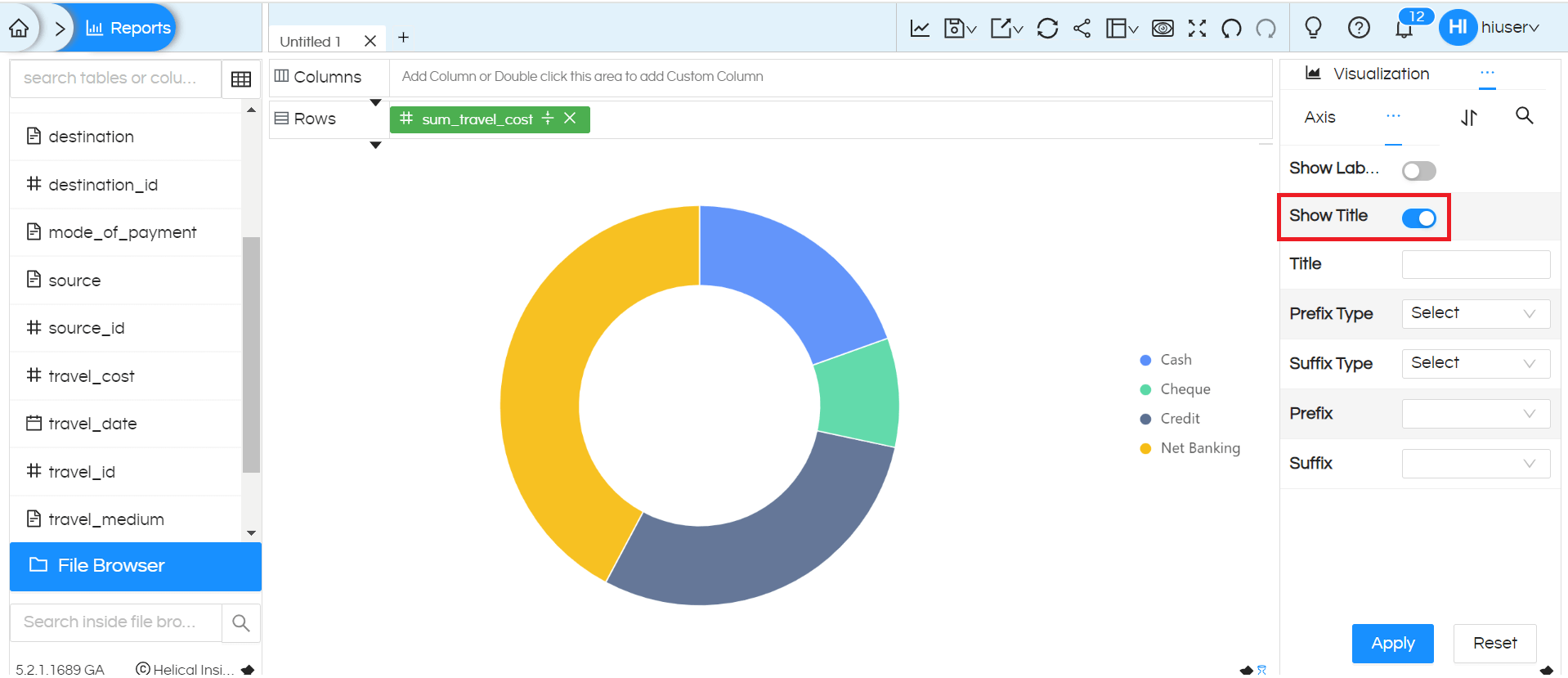 PERCENTAGE ON ARC PIE or DONUT CHART