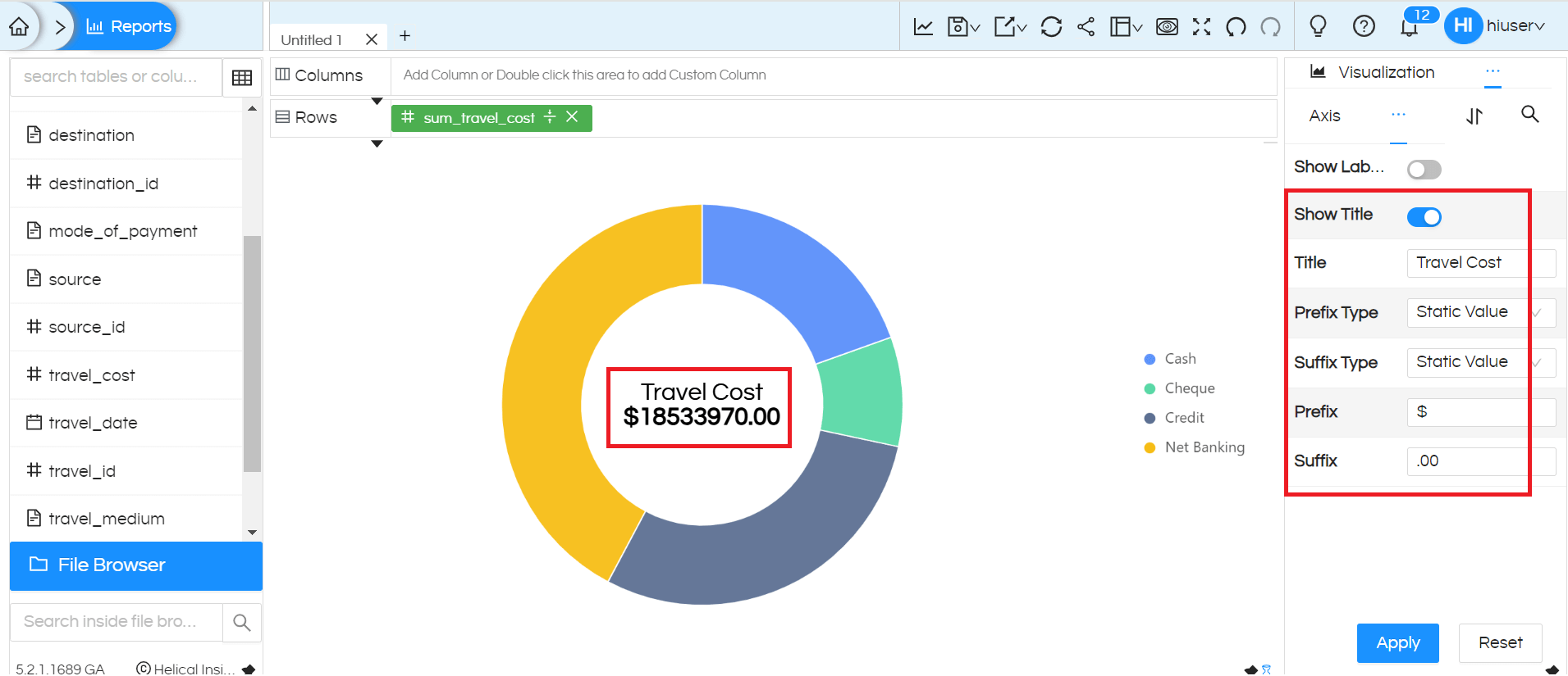 PERCENTAGE ON ARC PIE or DONUT CHART