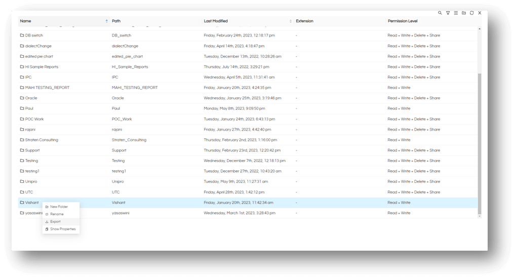 Export and Import in Helical Insight 5.0