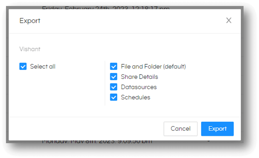 Export and Import in Helical Insight 5.0