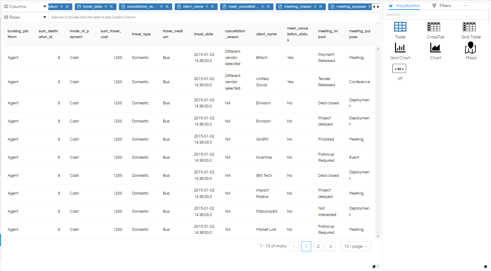 Horizontal Scrollbar in Table