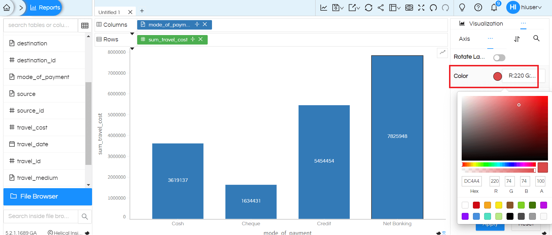 Customization: Changing Data Label Color and Rotate Data Label