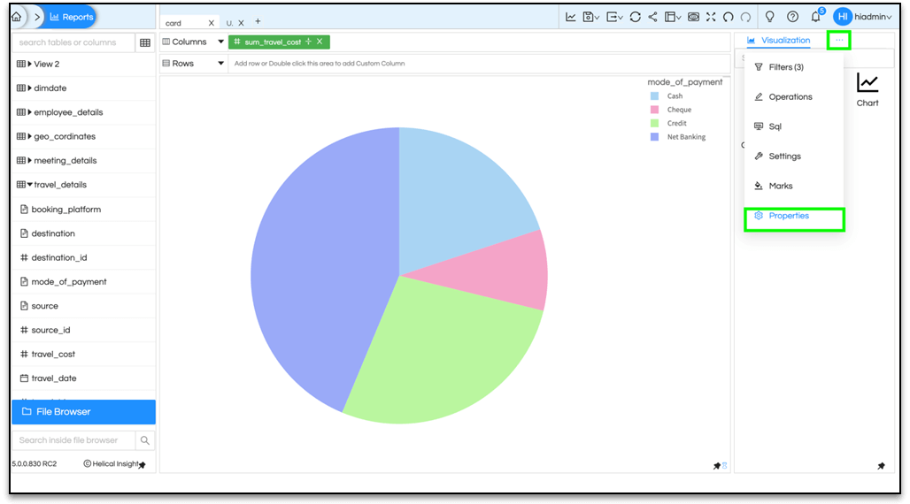 PERCENTAGE ON ARC PIE or DONUT CHART