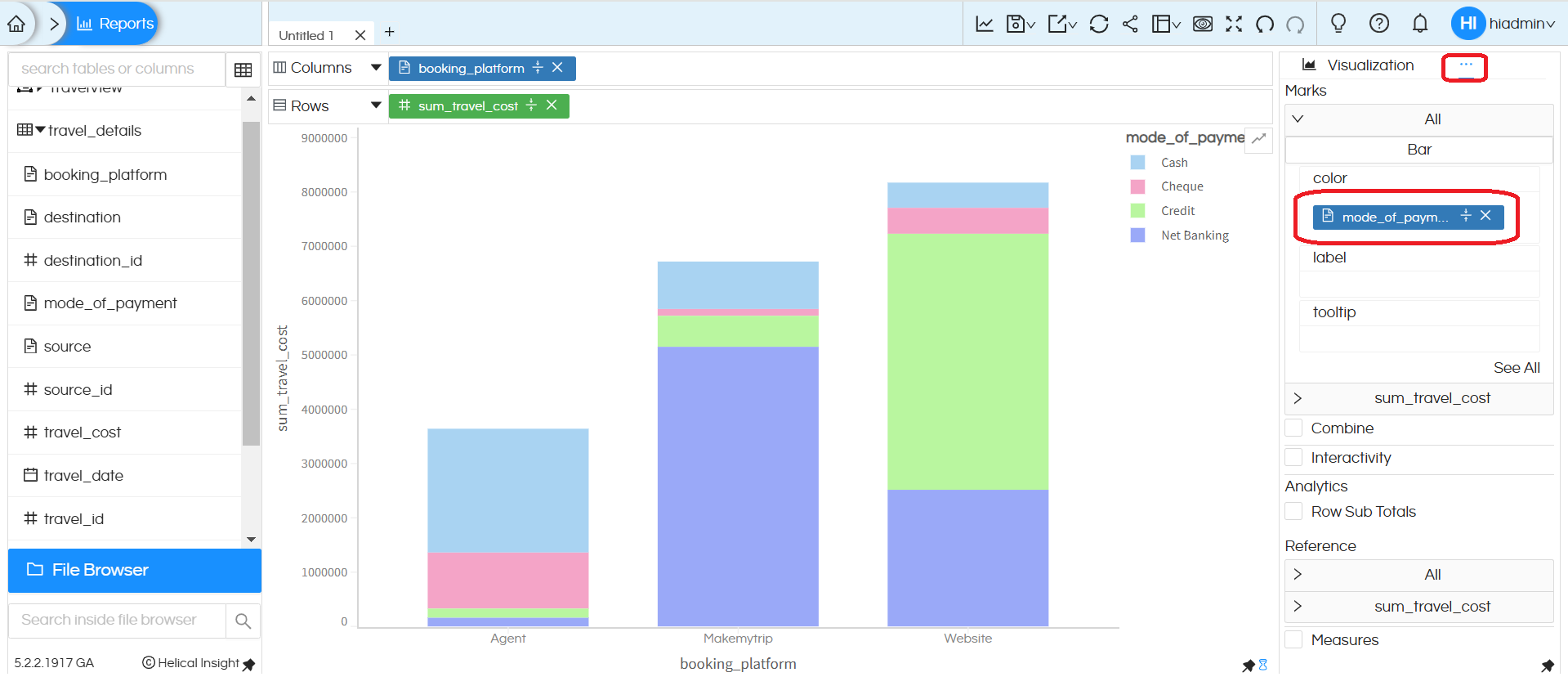 Color Palette: Use a custom color theme for charts