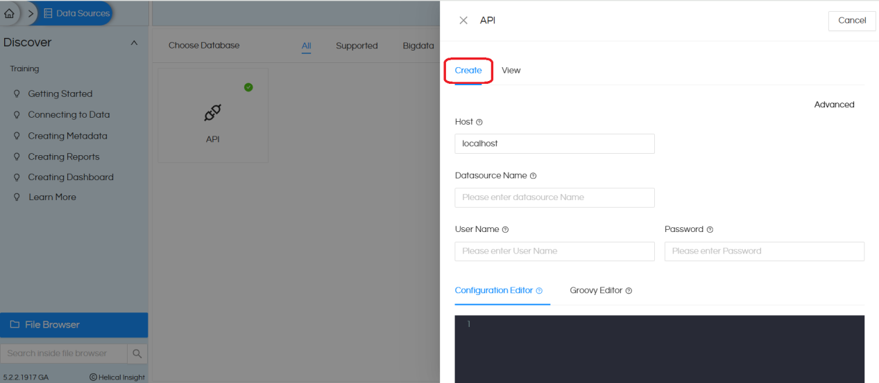 Connect and use an API as a data source in Helical Insight 5.0