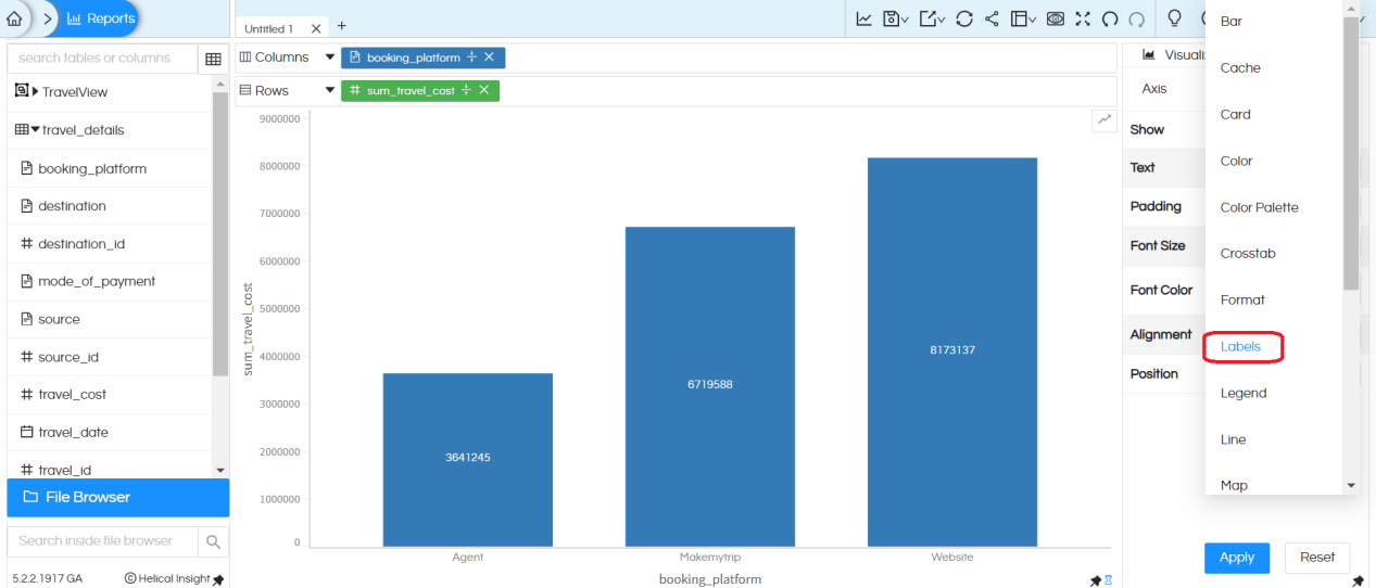 Data Label Customization Options