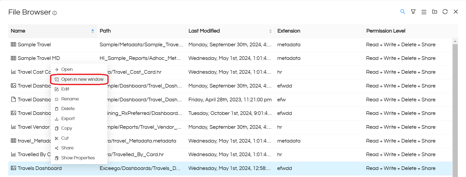 Exporting Options for Reports & Dashboards in Helical Insight version 5.2 onwards