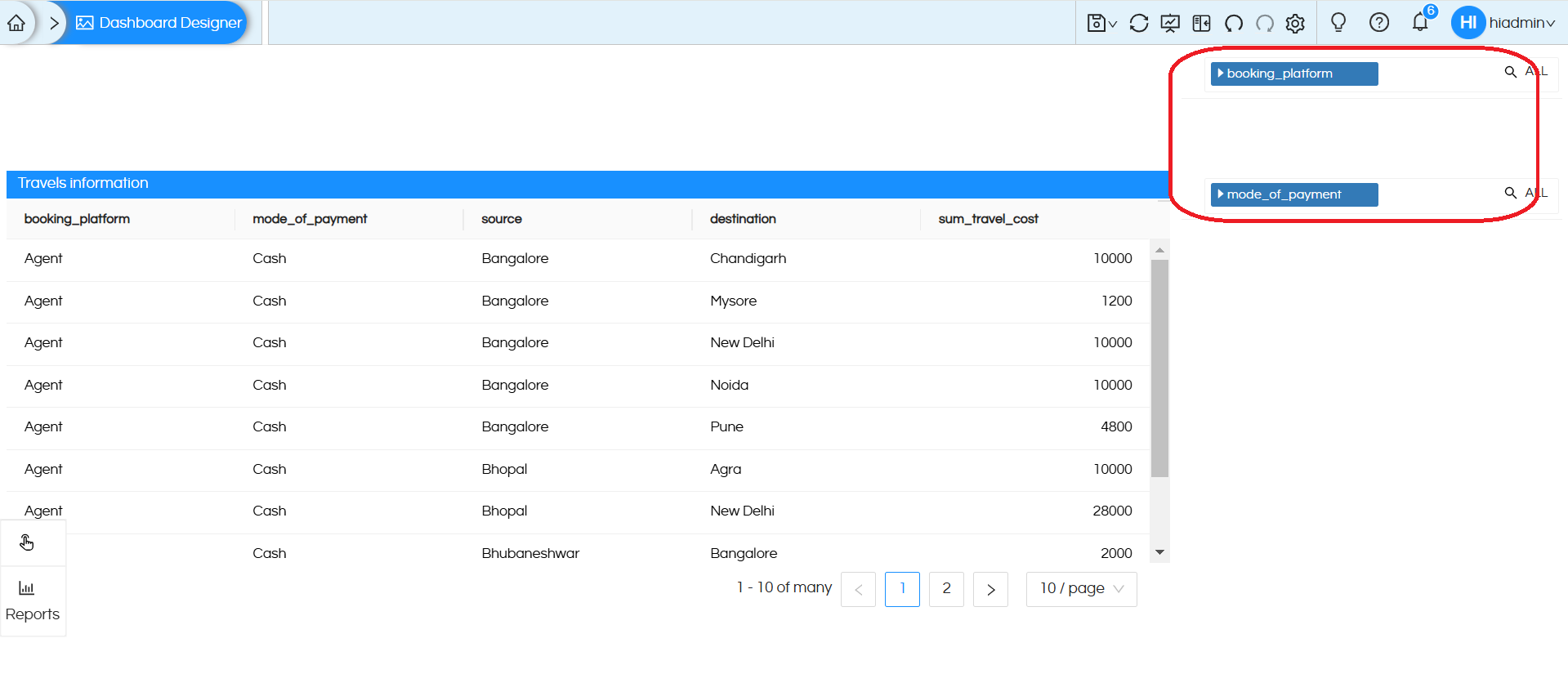 Free float filter component & Dashboard Designer 5.2.2 Onwards