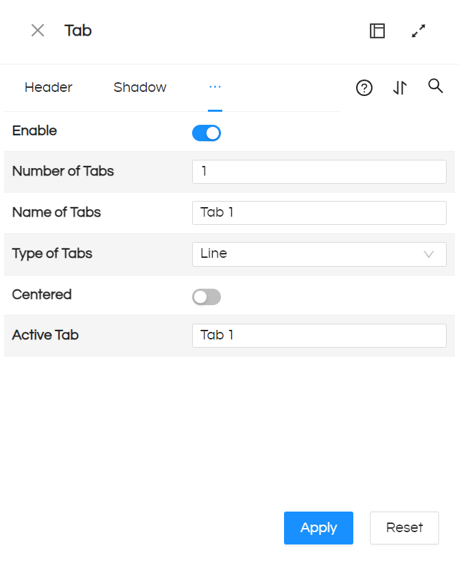 Implementation of the tab view in the Dashboard Designer