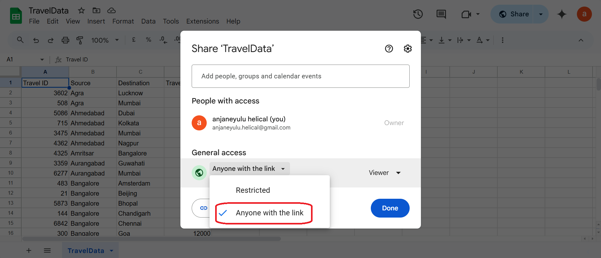 Usage of Flat files (Google spreadsheet) in Helical Insight