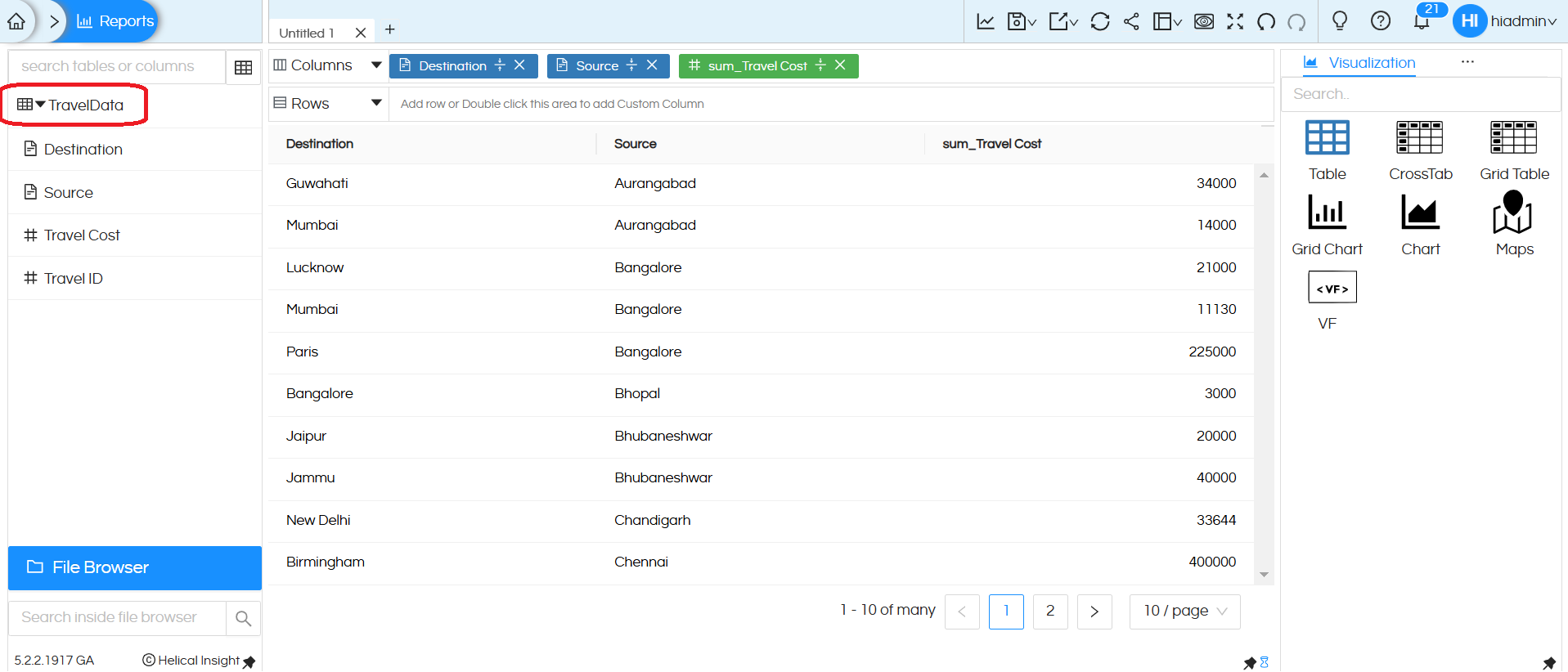 Usage of Flat files (Google spreadsheet) in Helical Insight