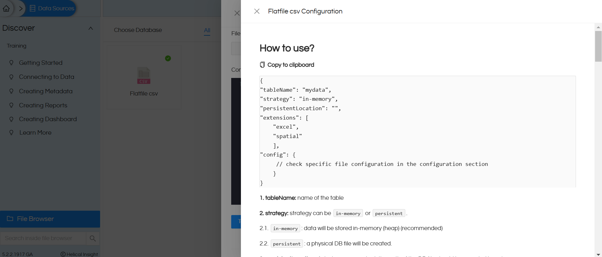 Usage of Flat files(CSV) in Helical Insight