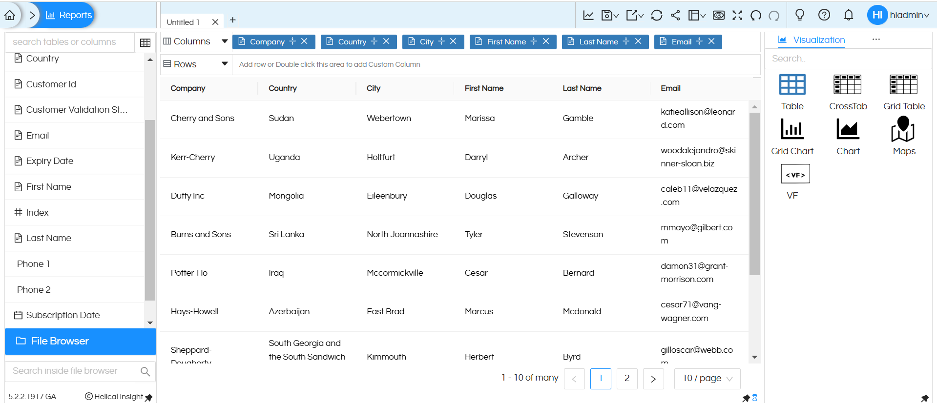 Usage of Flat files(JSON) in Helical Insight